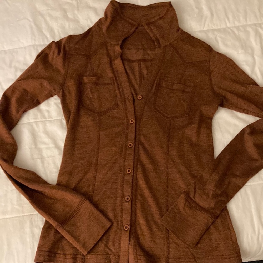 Prana wool blend blouse .